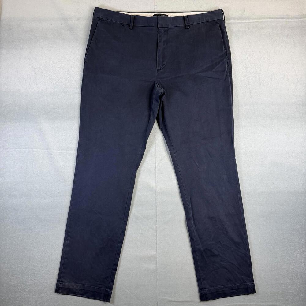 Banana Republic Fulton Chino Pants Men's 38x32 Navy Blue Twill Slim Straight